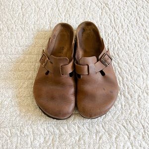Birkenstock Boston Brown Oiled Leather Clogs Women’s 38